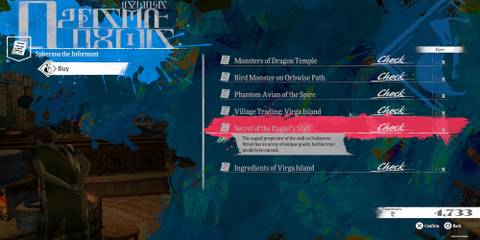 The Player Purchasing The Secret To The Eugief's Stall