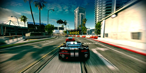 Gameplay of the Airport Terminal Track from Split/Second with a Helicopter 