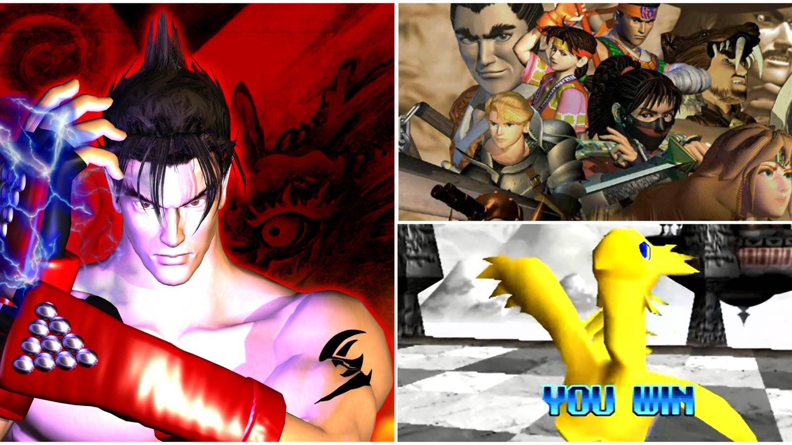Best PS1 Exclusive Fighting Games- Tekken 3 Soul Blade Tobal 2