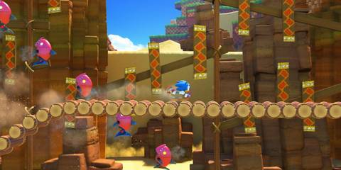 A 2D level in Sonic Forces