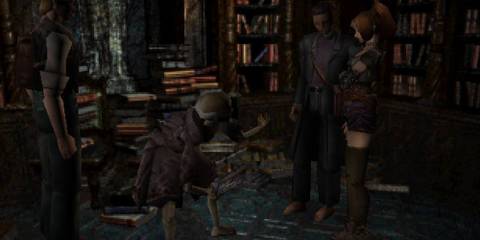 A cutscene featuring characters in Koudelka