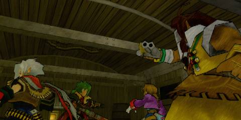 A cutscene featuring characters in Wild Arms 3