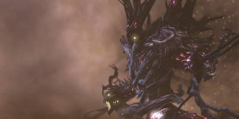 A menacing shadowy creature during a key moment in Blue Reflection, a jrpg in school settings