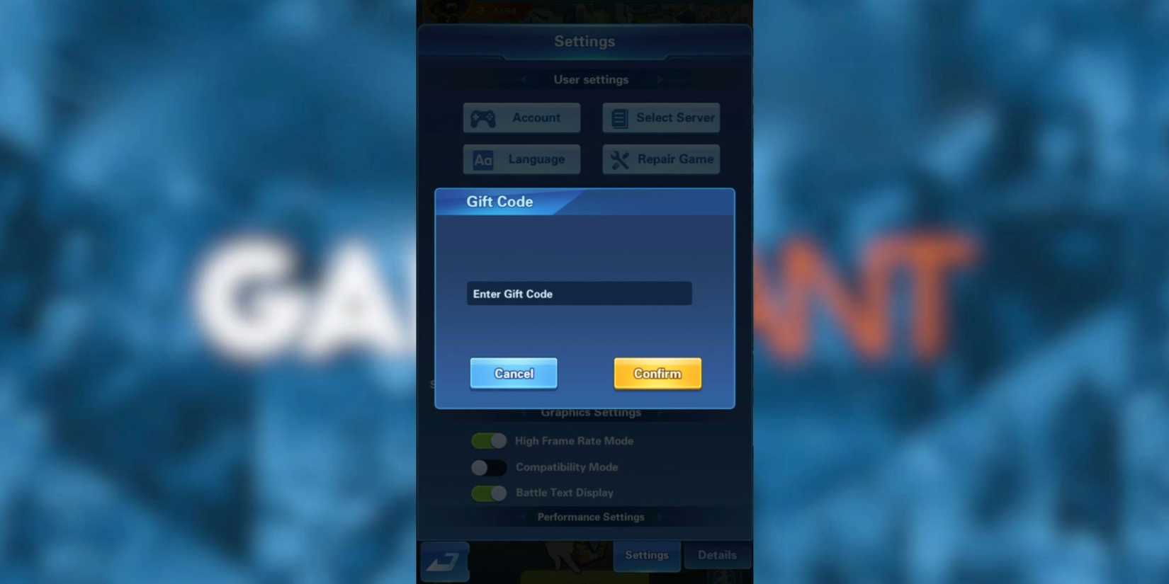 AFK Master the codes tab