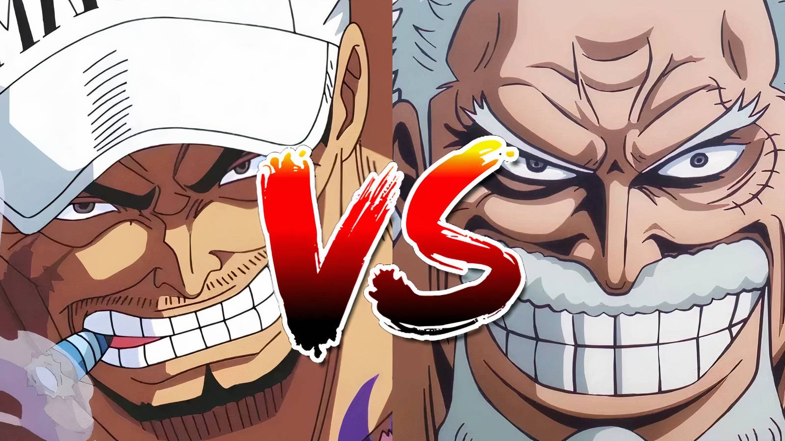 Akainu Versus Garp One Piece