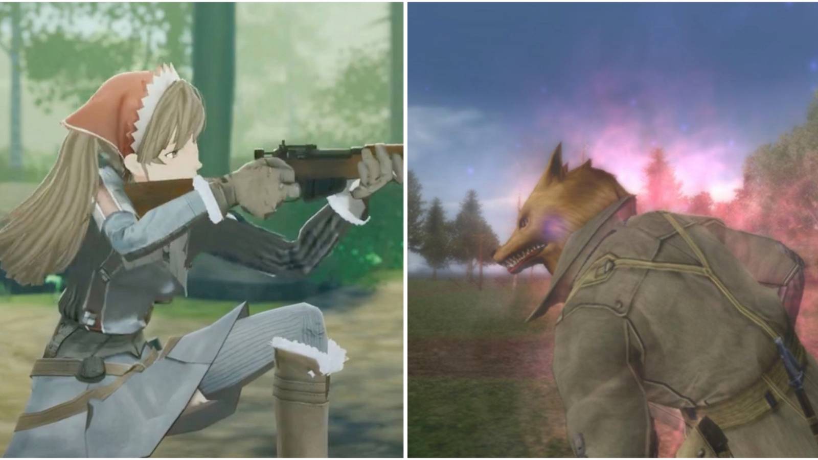 Alicia in Valkyria Chronicles and A werewolf unit in Operation Darkness