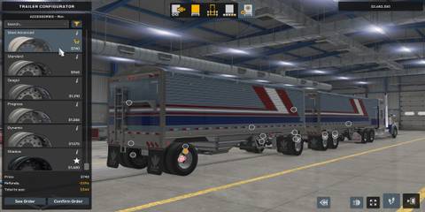 American Truck Simulator Truck Modification Menu