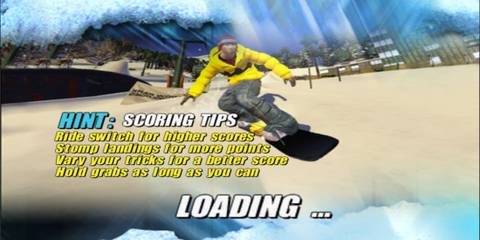 Amped 2 loading screen with tips