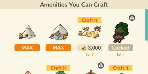 animal crossing pocket camp complete amenities you can craft
