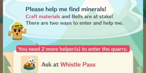 animal crossing pocket camp complete shovlestrike quarry info