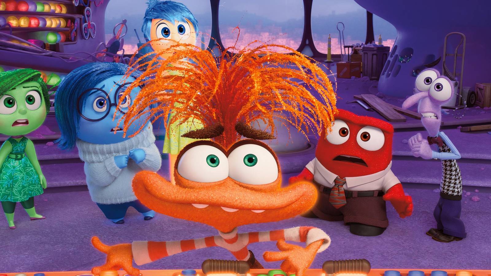 Anxiety with other emotions behind her 