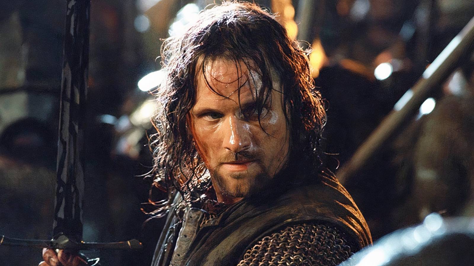 Aragorn with his sword 