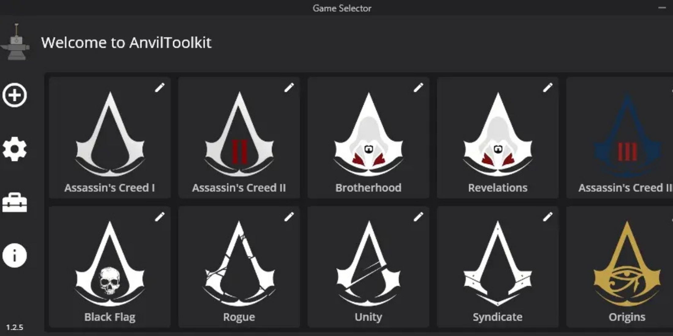 Assassin's Creed Unity - Anvil Toolkit - Menu