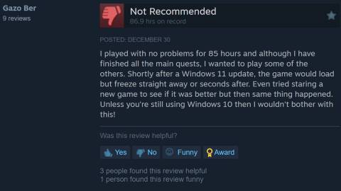 Recent negative Assassin's Creed Origins review on Steam