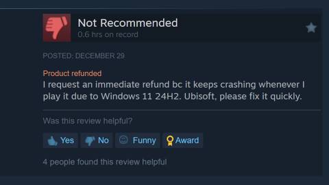 Recent negative Assassin's Creed Origins review on Steam