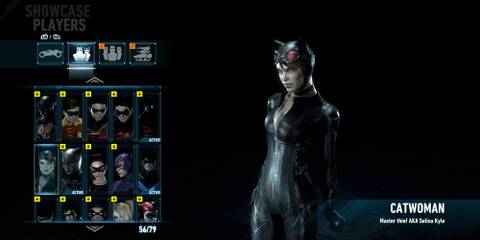 Catwoman skin selection in Batman: Arkham Knight