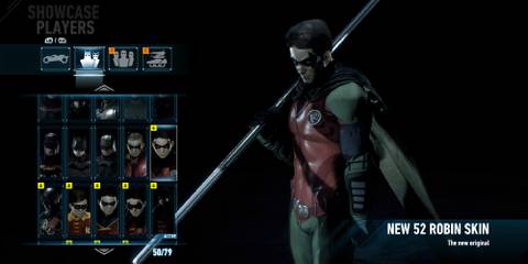 Robin skin selection in Batman: Arkham Knight
