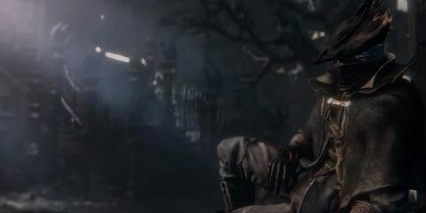 the hunter struggling to their feet