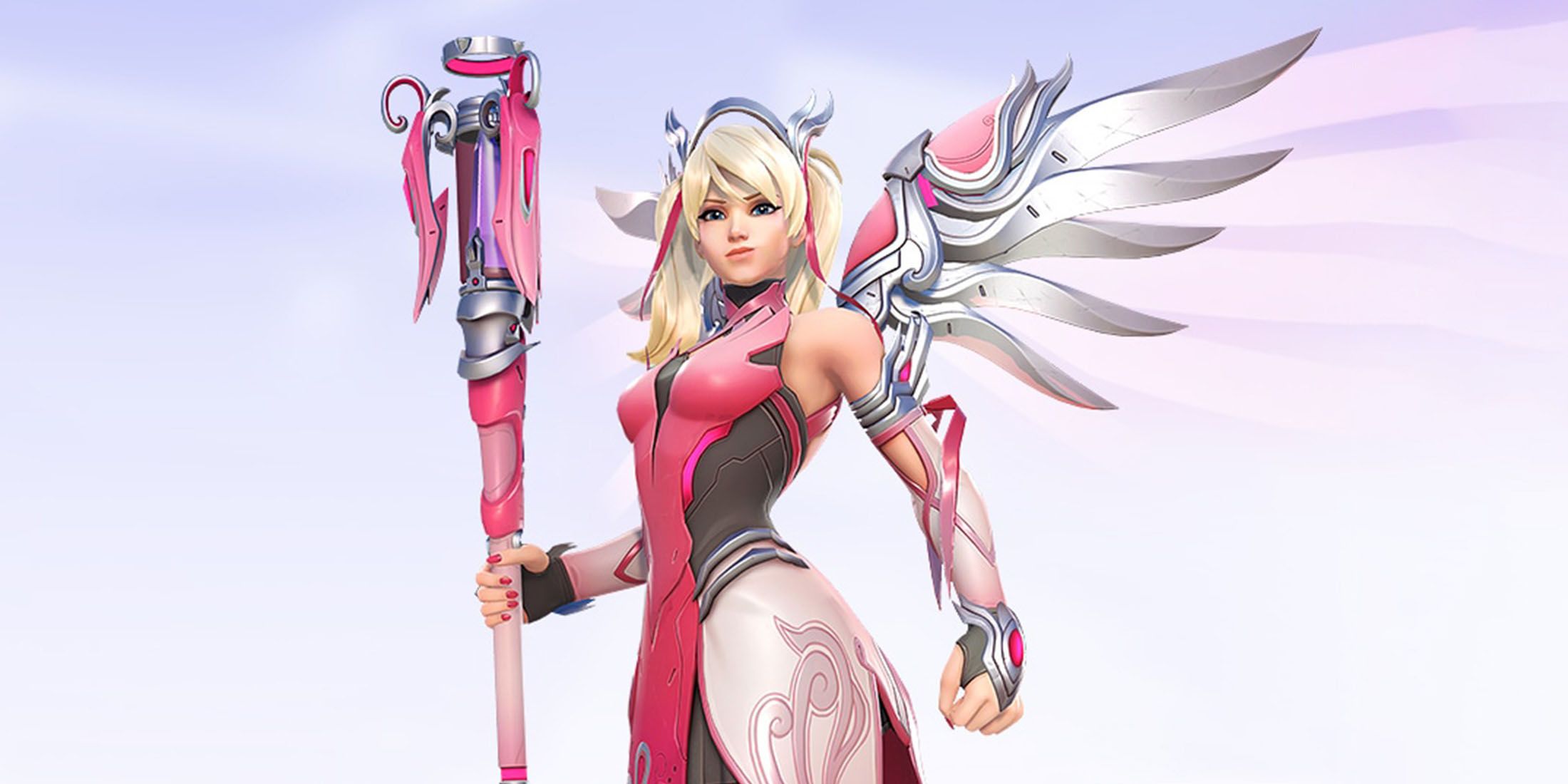 Blizzard Overwatch 2 Pink Mercy 2024 campaign cosmetic skin Breast Cancer Research Foundation BCRF