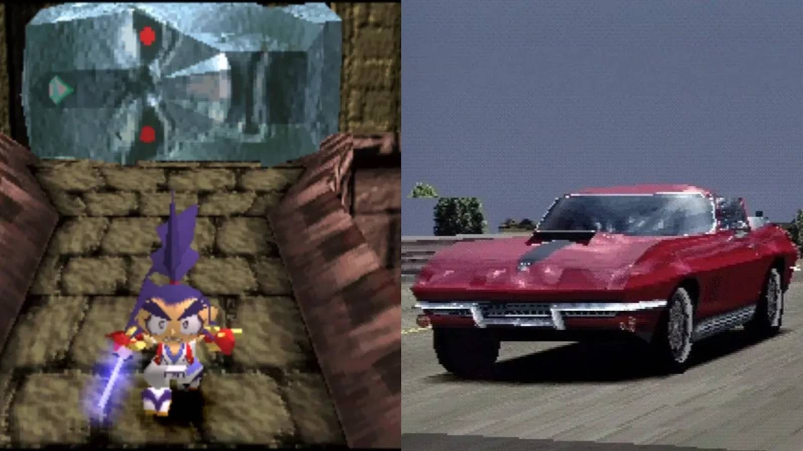 Brave fencer musashi on the left and gran turismo 2 on the right.