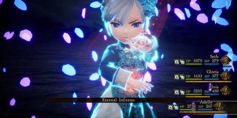 Adelle using her Eternal Inferno attack