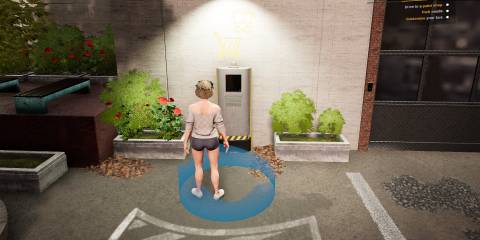 Image of the blue circle where a bus can be purchased in Bus Simulator 21