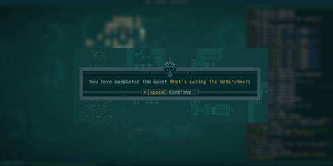 Completing the What's Eating the Watervine quest in Caves of Qud