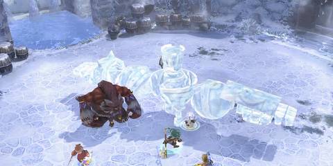 a boss fight from final fantasy crystal chronicles