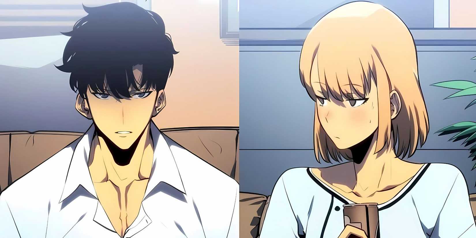 Sung Jin Woo Talking to Cha Hae In While She's Flustered