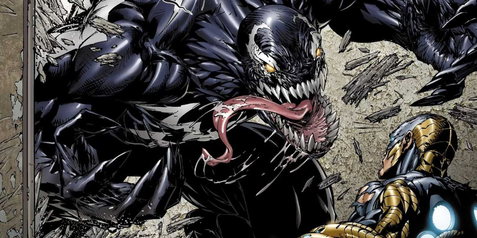 Mac Gargan as Venom attacking Nova in Civil War: The Initiative