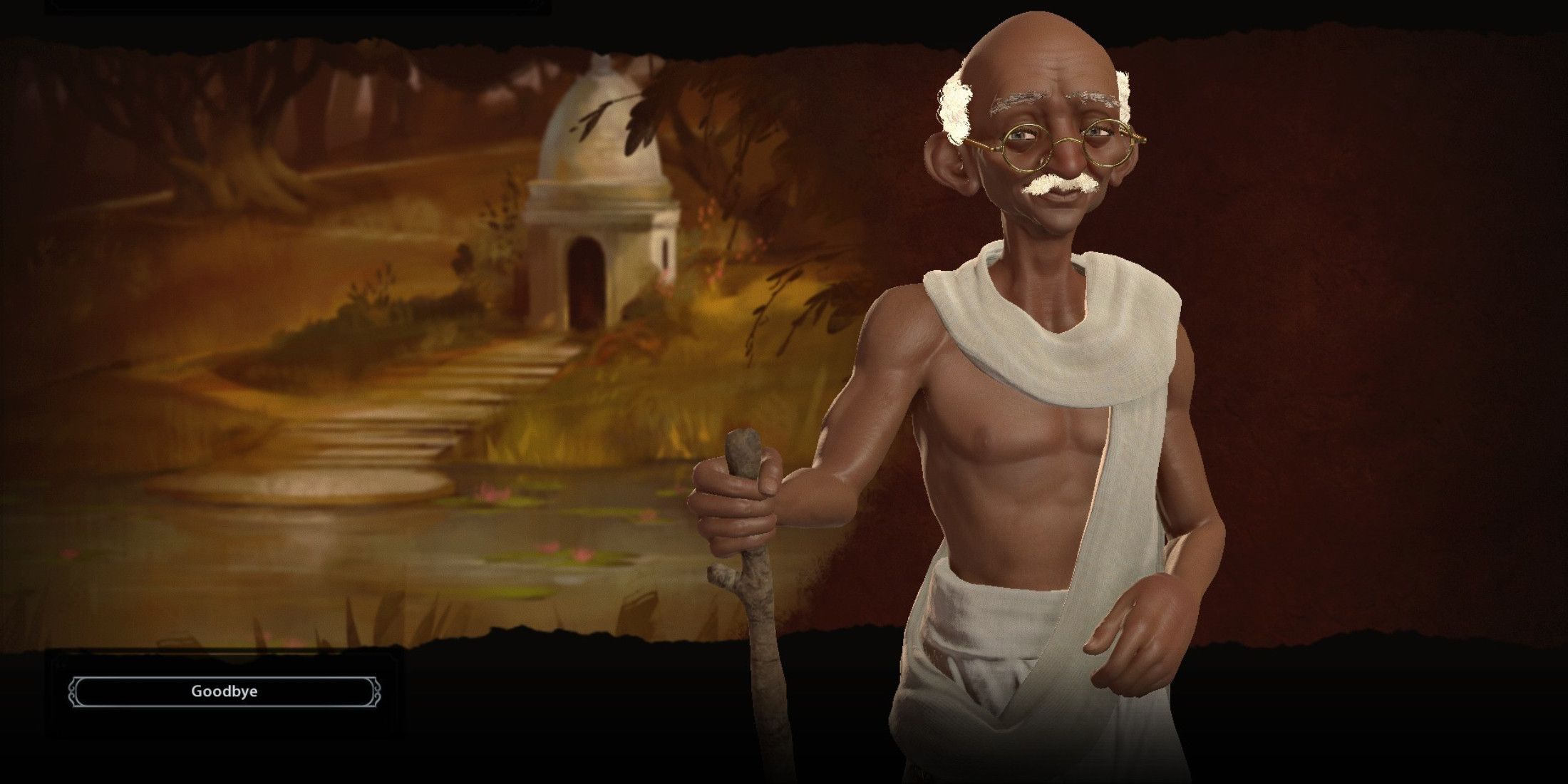 Civilization 6 Talking to Ghandi