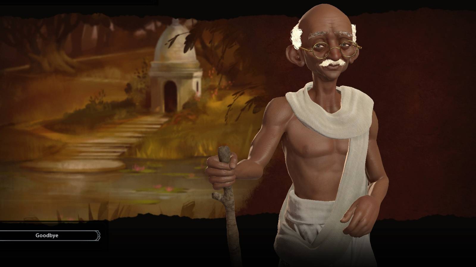 Civilization 6 Talking to Ghandi