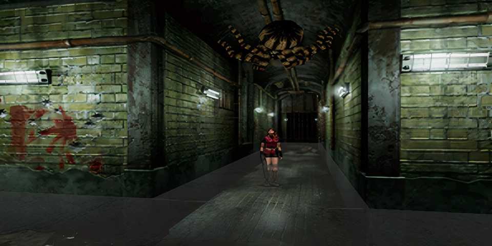 claire watching a spider crawl