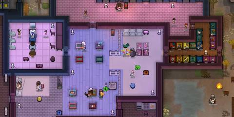 tidy base with colored floors 