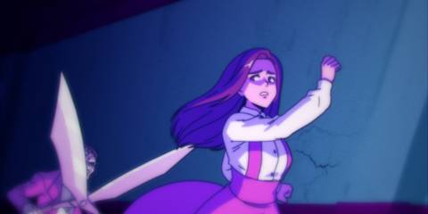 Clock Tower Rewind Animated Cutscene Pink Jennifer Running From Scissorman