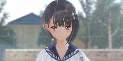 Close-up of a student protagonist with a reflective expression in Blue Reflection, a jrpg in school settings