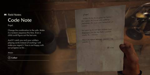 Code Note for Wehrmacht Locked Chest Gizeh Indiana Jones and The Great Circle