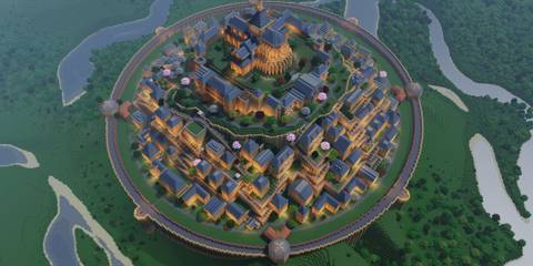 Giant Walled Multi-Tiered City