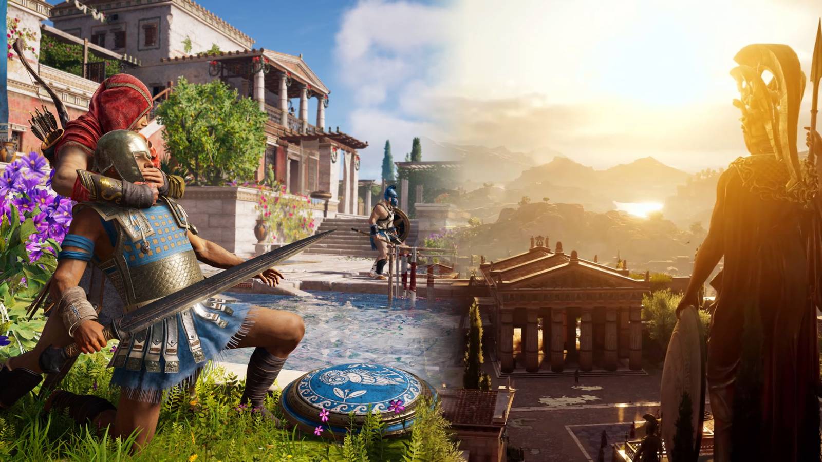 Featured image for Assassin's Creed Odyssey showcasing Kassandra and Athena