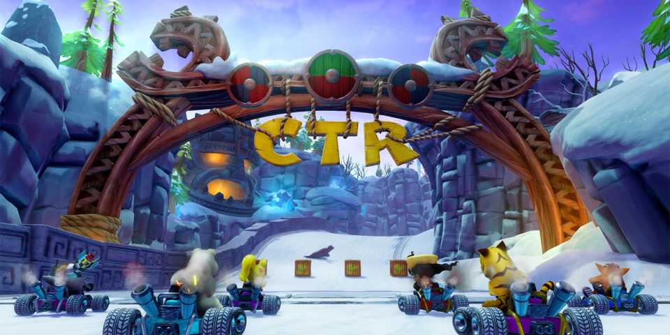 crash team racing nitro fueled race start