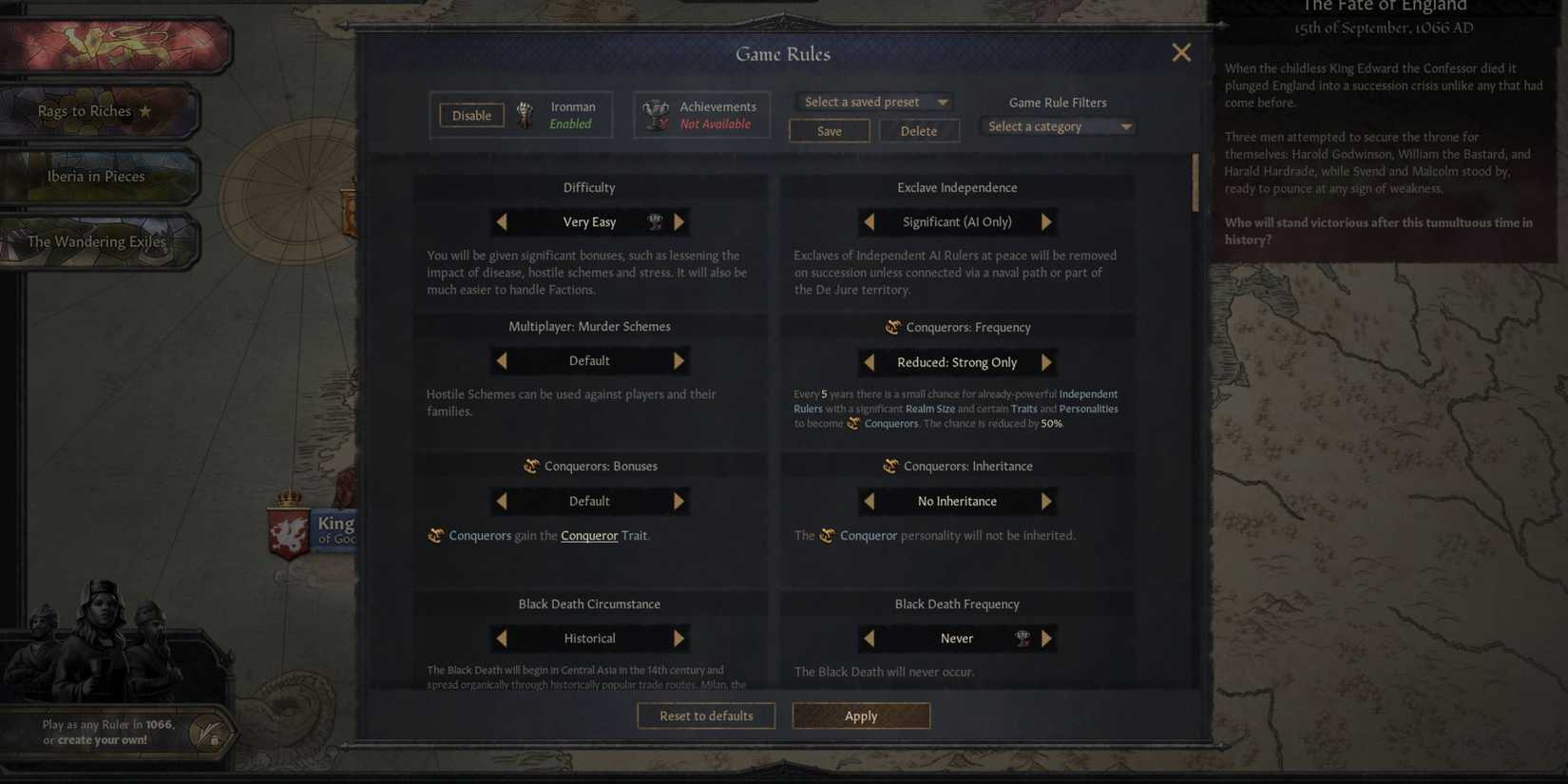 Crusader Kings 3 Game Rules