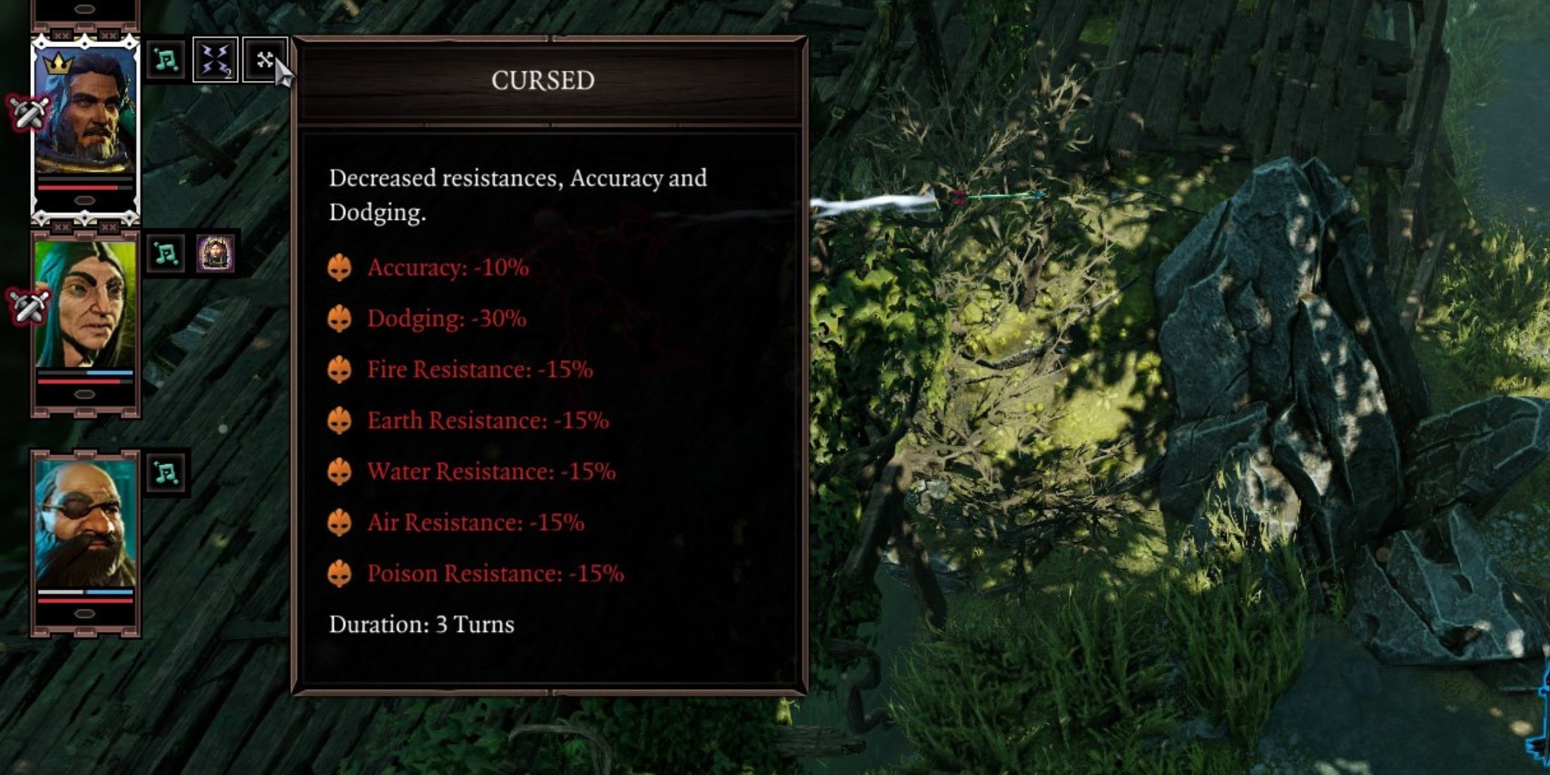 Cursed Status in Divinity original sin 2