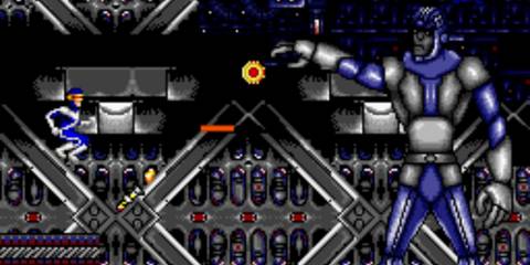 Cyclops fighting Master Mold.