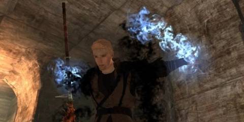 An image of the Walking Bomb skill being used in Dragon Age 2