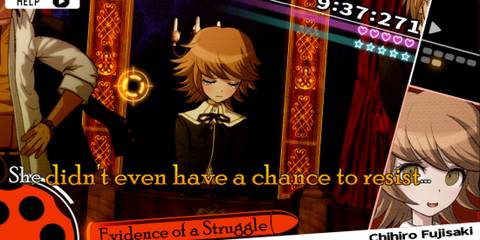 Collecting evidence in Danganronpa: Trigger Happy Havoc