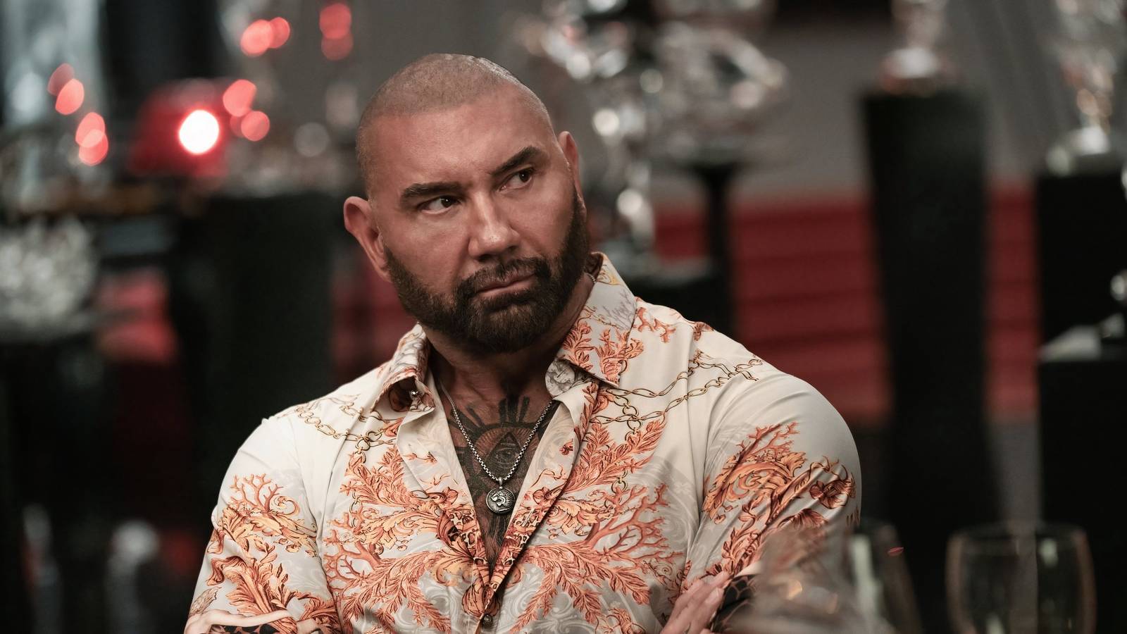 Dave Bautista in Knives Out Glass Onion 