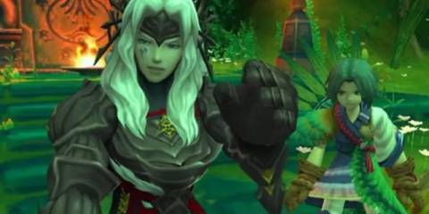 Two characters in a cutscene in Dawn of Mana. 