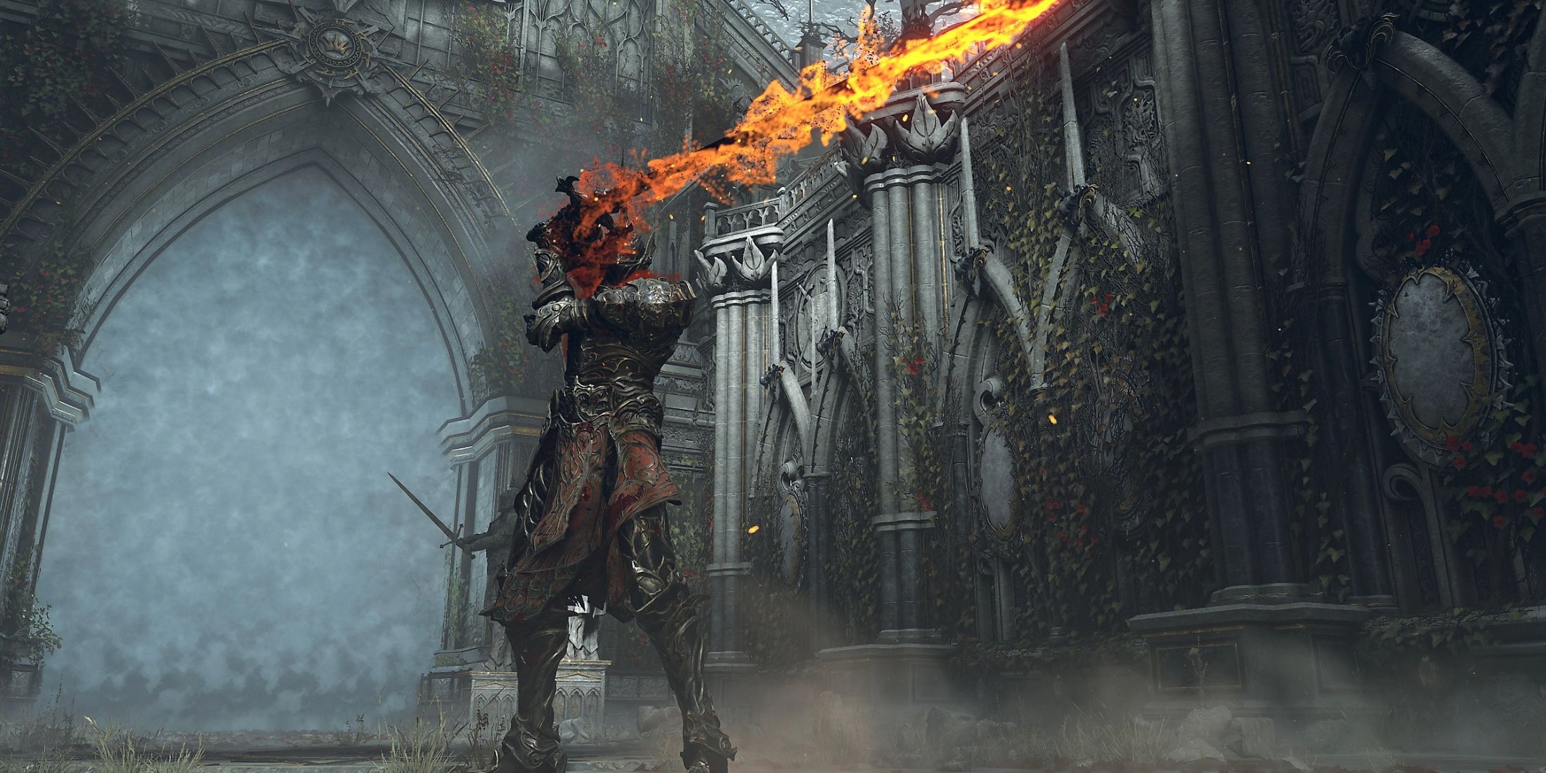 Cena de combate em Demon's Souls Remake
