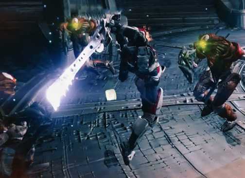 Destiny 1 player fighting with a sword