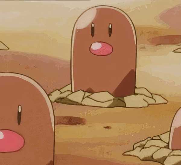 Varian Pokemon Diglett dan Dugtrio Bersembunyi